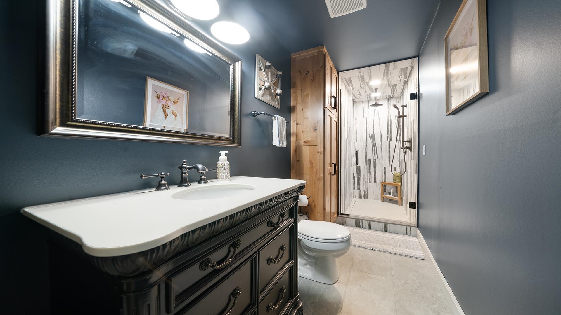 293 Briar Court Oregon, IL 61061 - Photo 8 of 58 a bathroom with a sink a toilet and a mirror