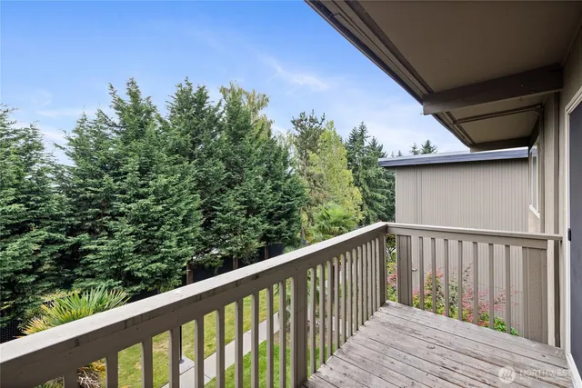 a view of a balcony with outdoor space