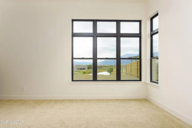 a view of a lake with a houses