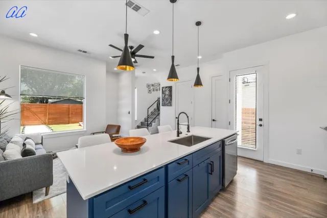 a view of backyard with outdoor seating