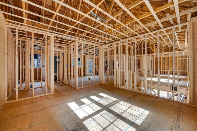 a view of entryway with wooden walls