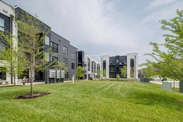 a view of a balcony with a potted plant