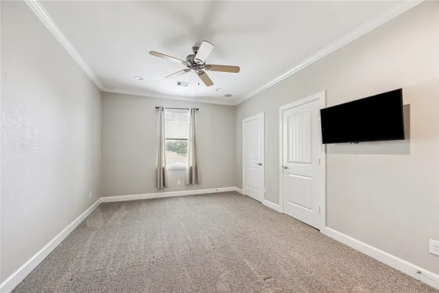 a view of a livingroom with a flat screen tv