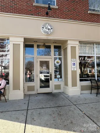 a view of a building with refrigerator