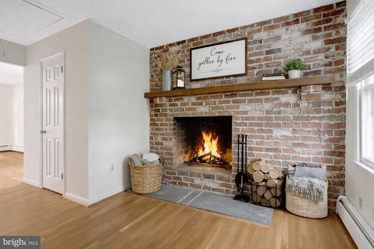 411 North Bryan Street Arlington, VA 22201 - Photo 30 of 58 a living room with furniture and a fireplace