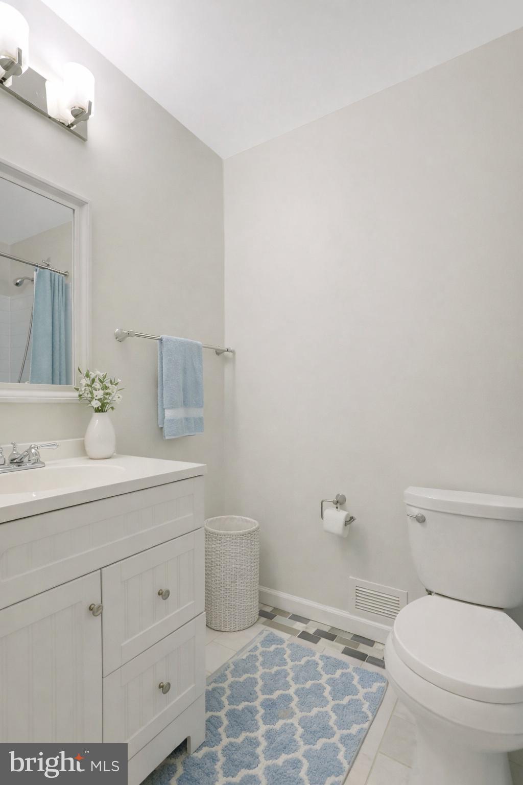 411 North Bryan Street Arlington, VA 22201 - Photo 39 of 58 a bathroom with a sink a toilet and mirror