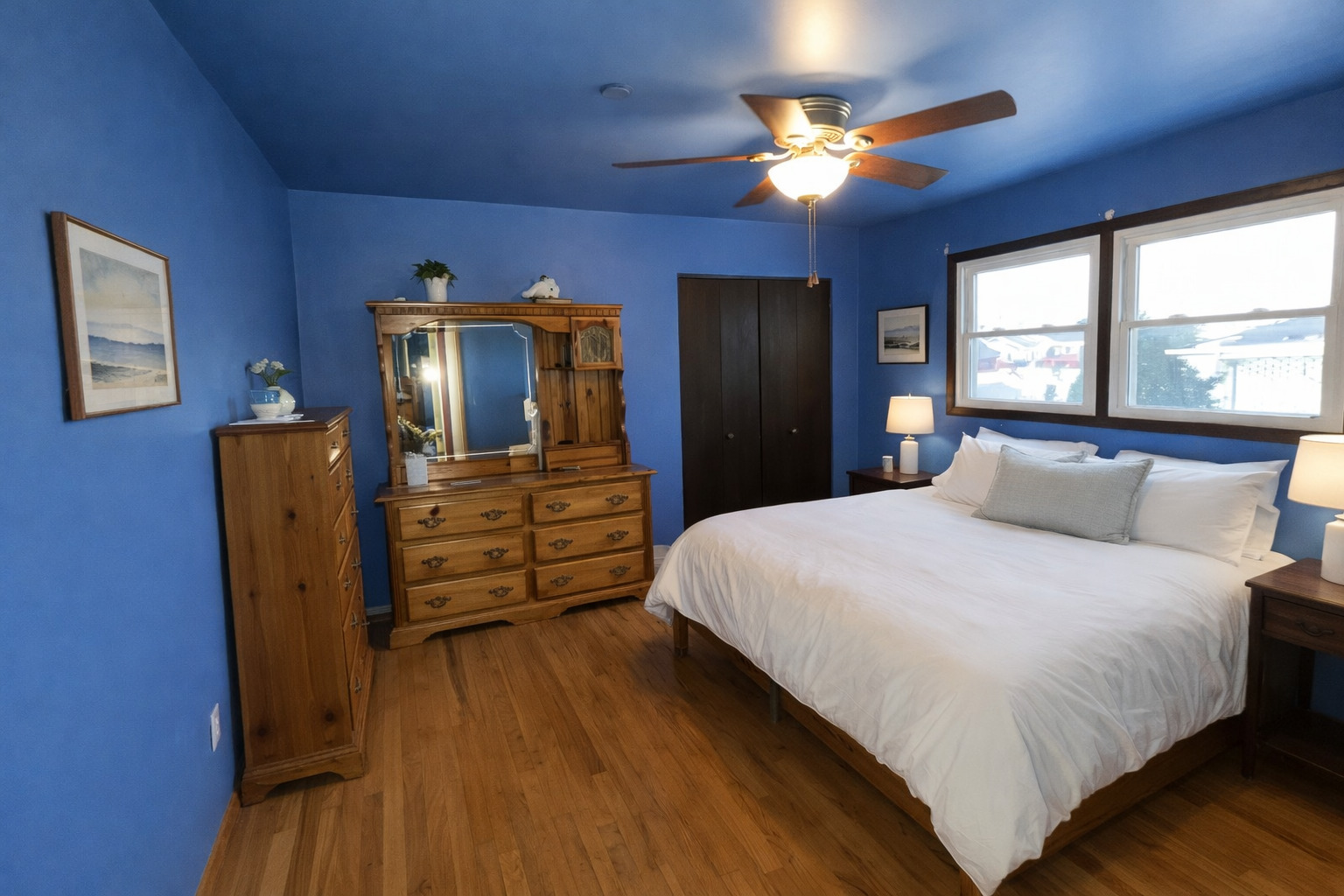 7332 Beloit Avenue Bridgeview, IL 60455 - Photo 15 of 21 a bedroom with bed and wooden floor