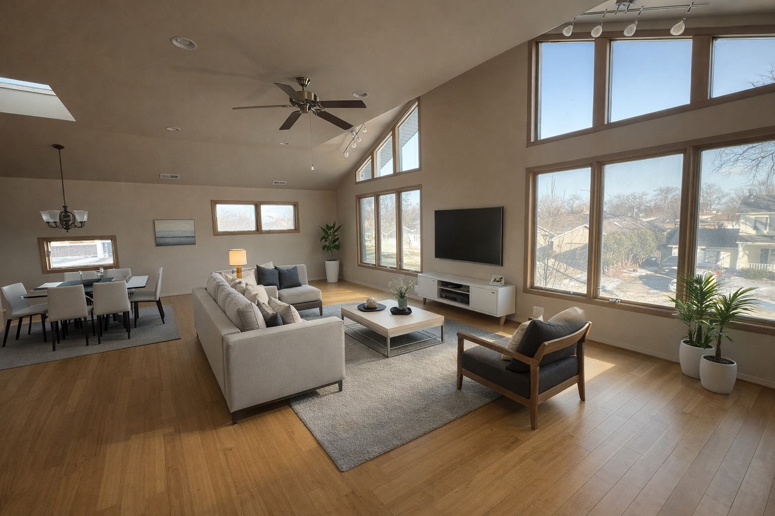 7332 Beloit Avenue Bridgeview, IL 60455 - Photo 2 of 21 a living room with furniture and a flat screen tv