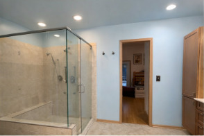 7332 Beloit Avenue Bridgeview, IL 60455 - Photo 7 of 21 a view of entryway with bathroom and glass door shower
