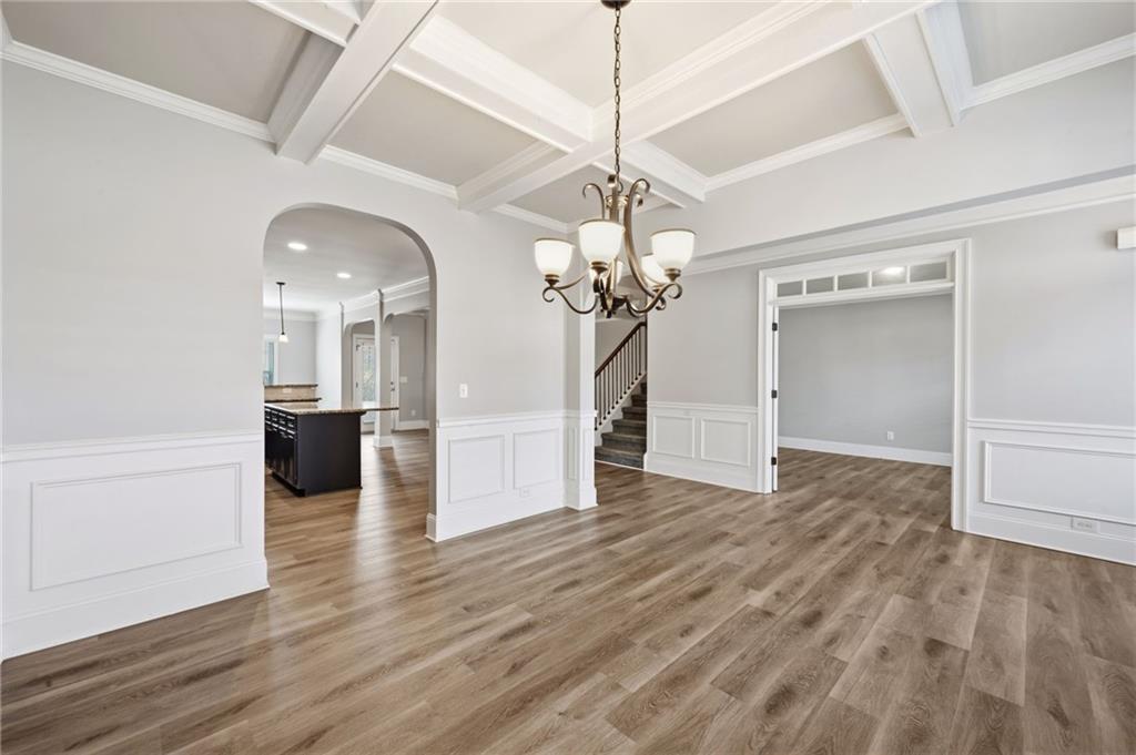 268 Clubhouse Crossing Acworth, GA 30101 - Photo 13 of 48 a view of a room with wooden floor fireplace and windows