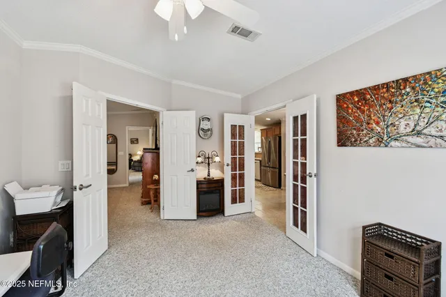 a view of store room with racks