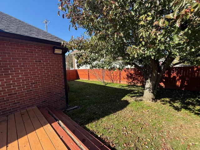 a view of yard with green space