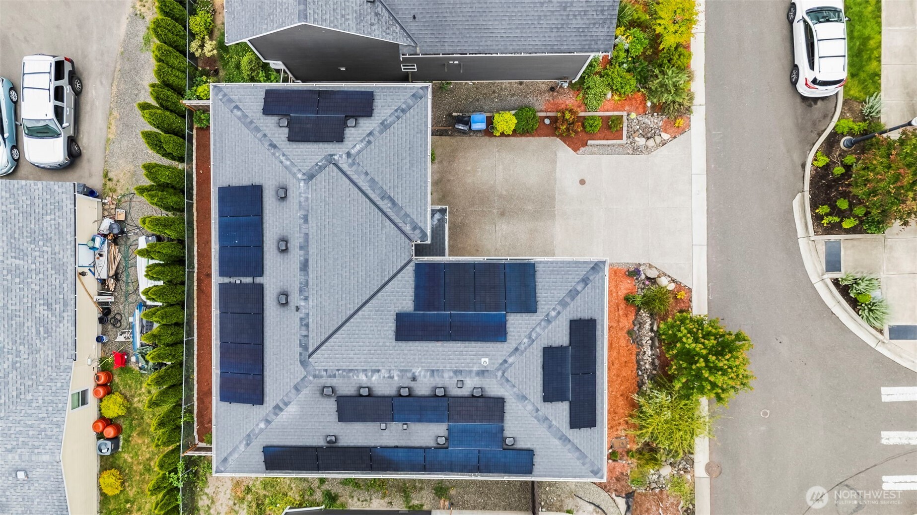 2540 Filbert Avenue Bremerton, WA 98310 - Photo 3 of 28 aerial view of a house with a yard and garden