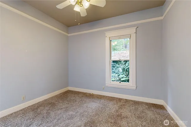 an empty room with a window