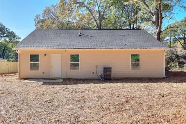 a backyard of a house