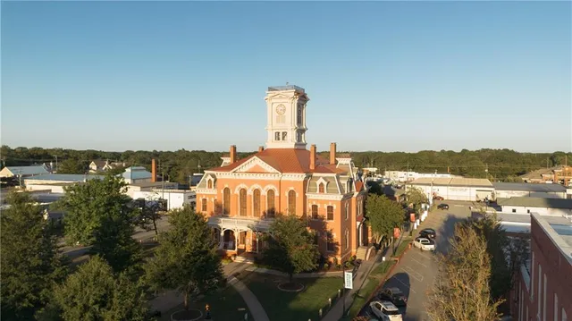 a view of a city with tall buildings