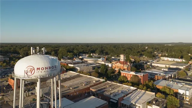an aerial view of a city