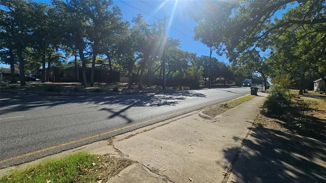 a view of a yard with street