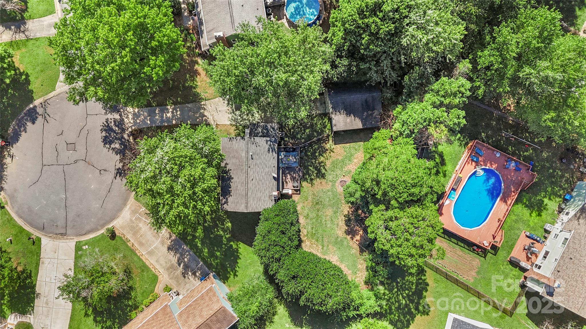 2519 Fitzpatrick Lane Matthews, NC 28105 - Photo 44 of 46 an aerial view of a swimming pool