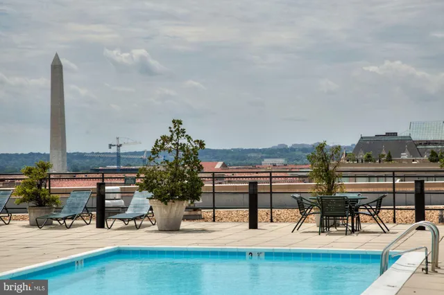 a view of a terrace with seating space