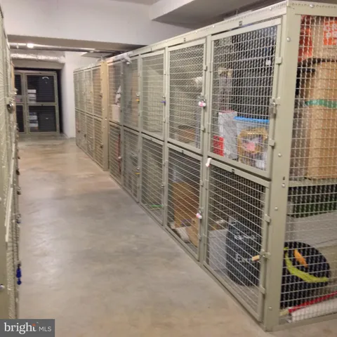 a view of a balcony with wooden fence