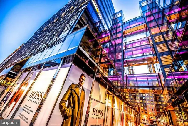 a building view with a outdoor space