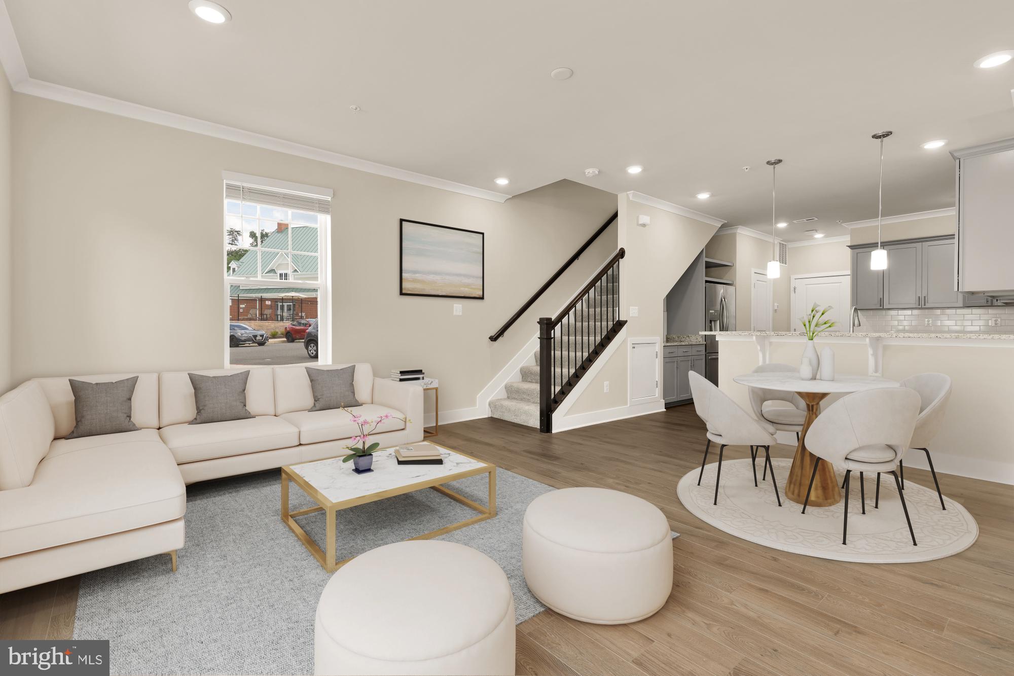 Living & Dining Room - Virtually Staged