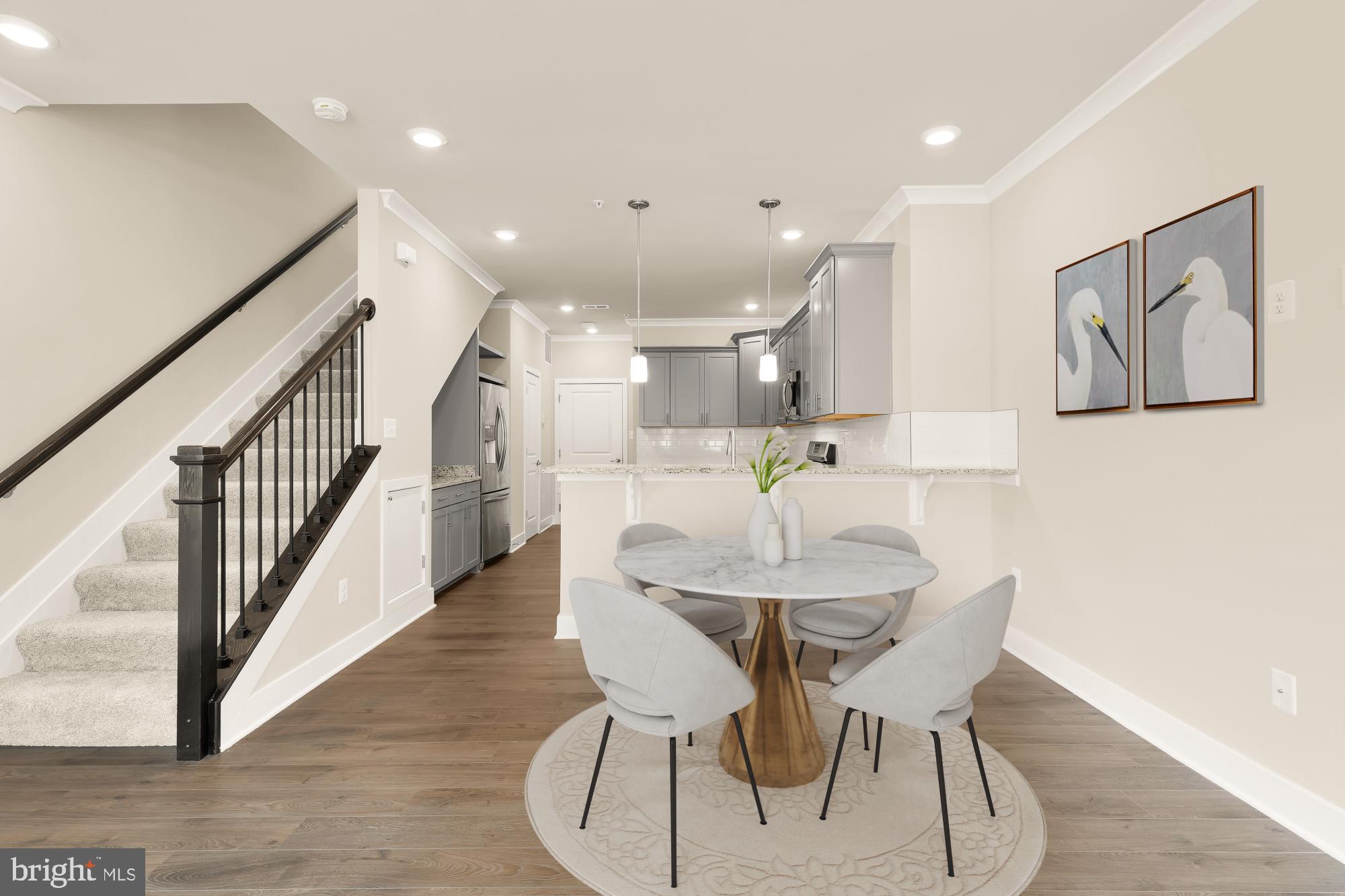 7964 Potter Place, Unit B Elkridge, MD 21075 - Photo 5 of 25 Living & Dining Room - Virtually Staged