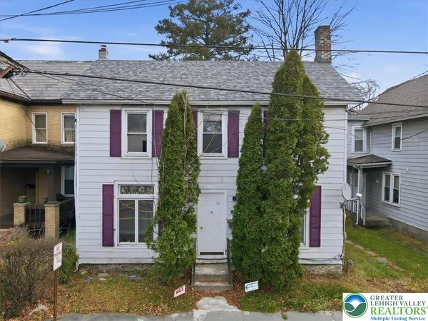 a front view of a house