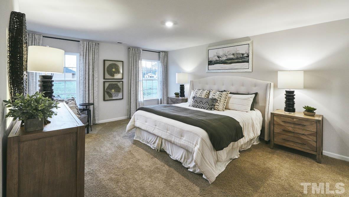 4032 Water Wheel Road Rocky Mount, NC 27803 - Photo 14 of 29 a bed room with a bed and a potted plant