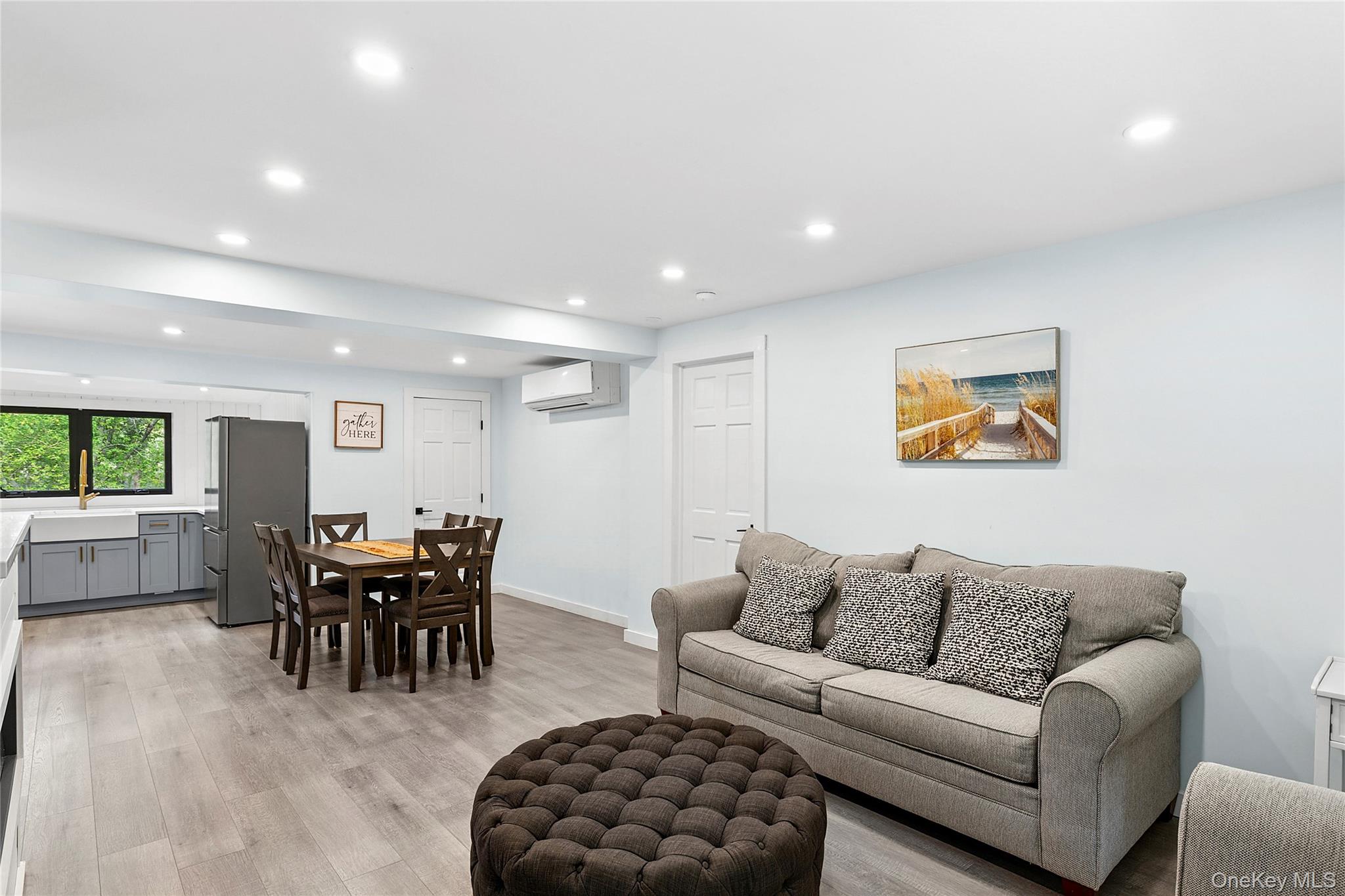 73175 Main Road Greenport, NY 11944 - Photo 7 of 15 Living room featuring recessed lighting and light wood-style floors