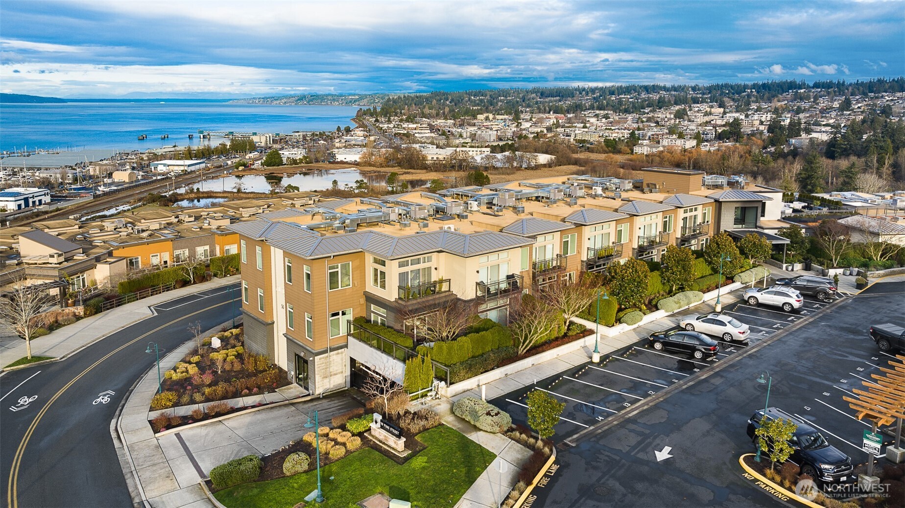 50 Pine Street, Unit 302 Edmonds, WA 98020 - Photo 2 of 40 an aerial view of a city