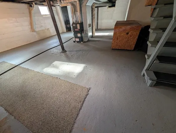 a view of a door and chair in the room