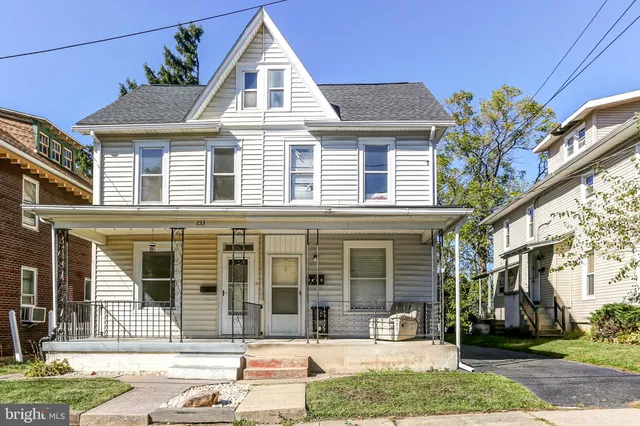 a front view of a house