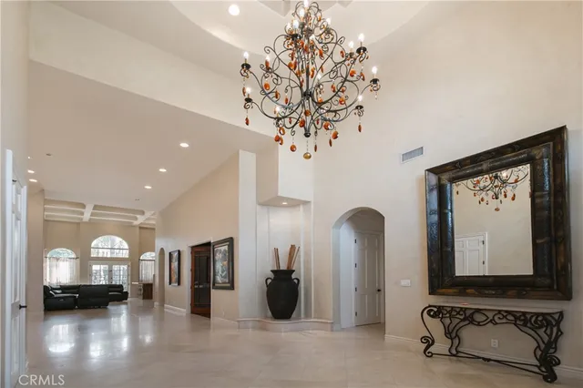 a view of a hallway with entryway