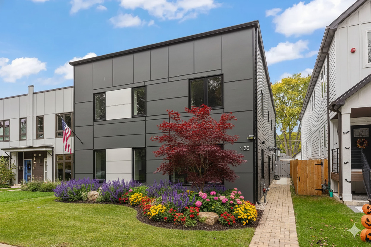 1126 Pitner Avenue Evanston, IL 60202 - Photo 45 of 48 a front view of a house with garden