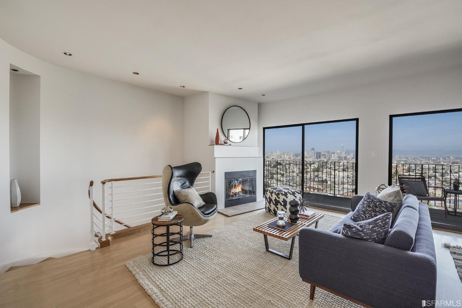 138 Corwin Street San Francisco, CA 94114 - Photo 14 of 60 a living room with furniture and a large window