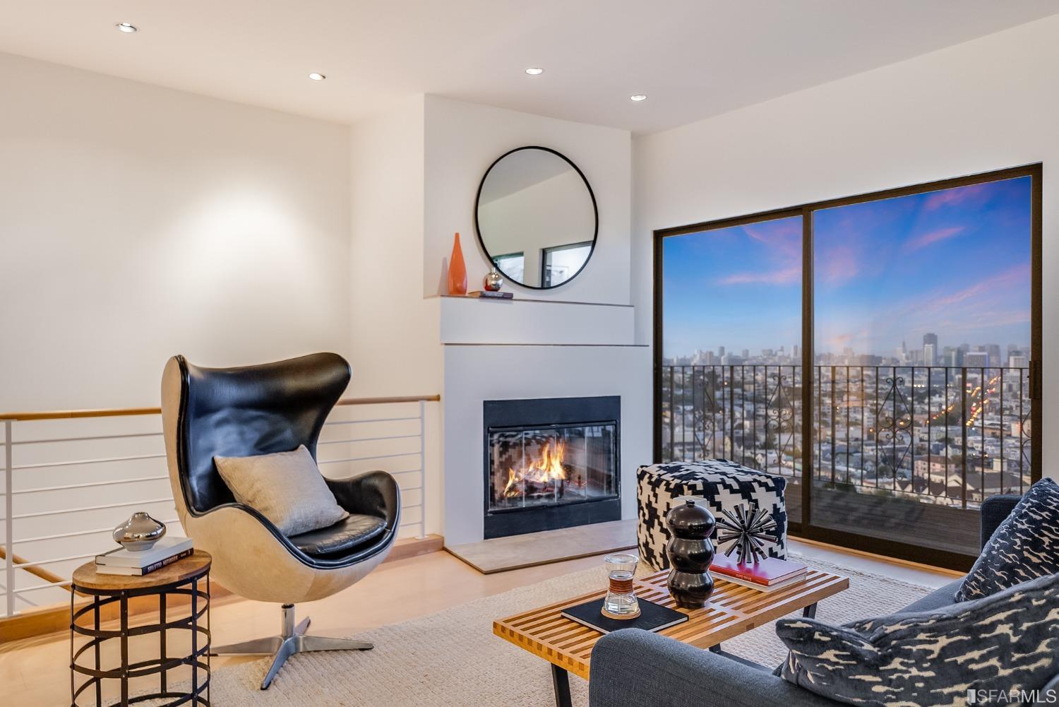 138 Corwin Street San Francisco, CA 94114 - Photo 2 of 60 a living room with furniture and a fireplace