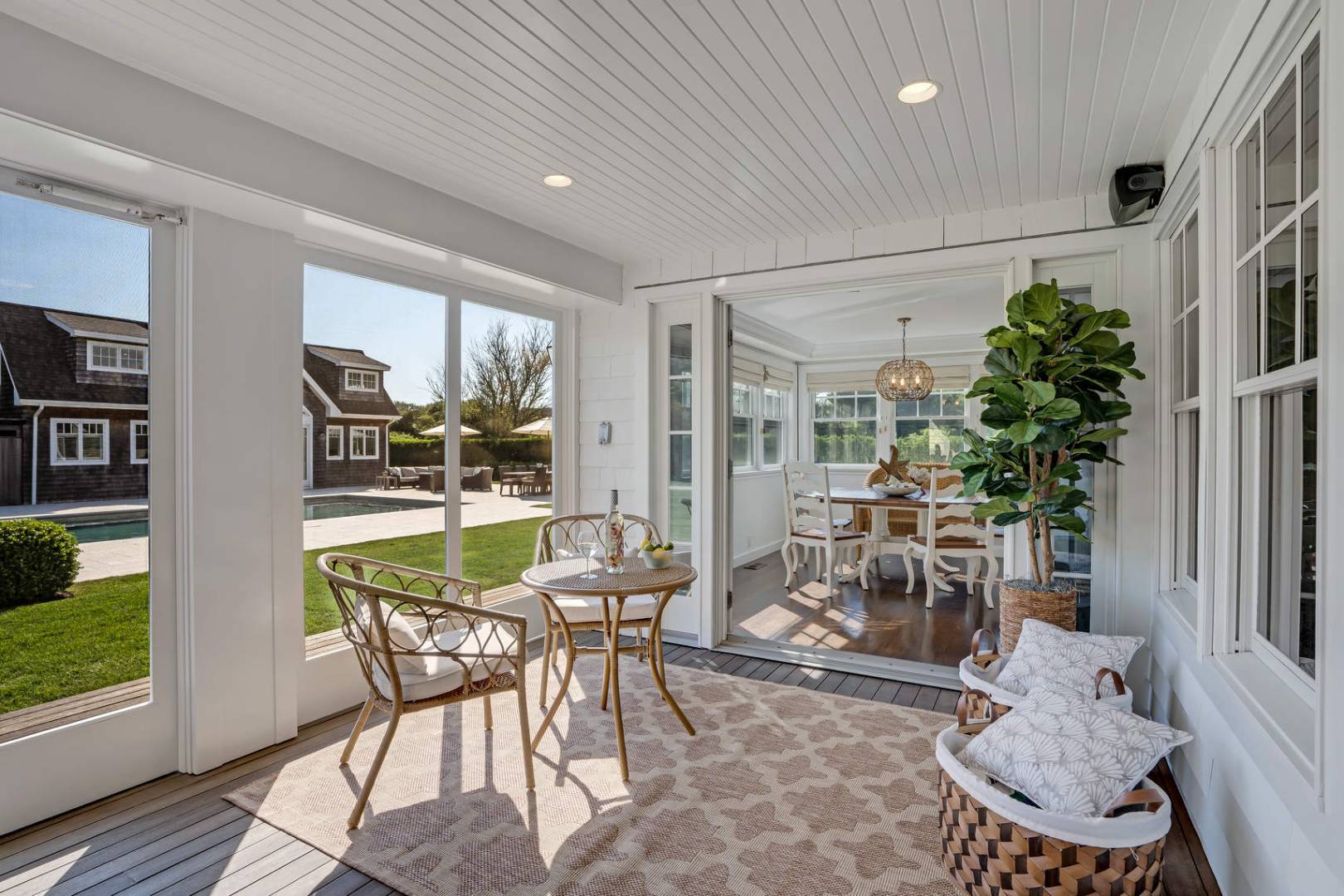91 Osprey Way Water Mill, NY 11976 - Photo 18 of 46 a view of a dining room with furniture window and outside view