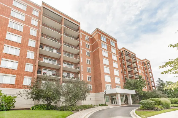 a front view of a building