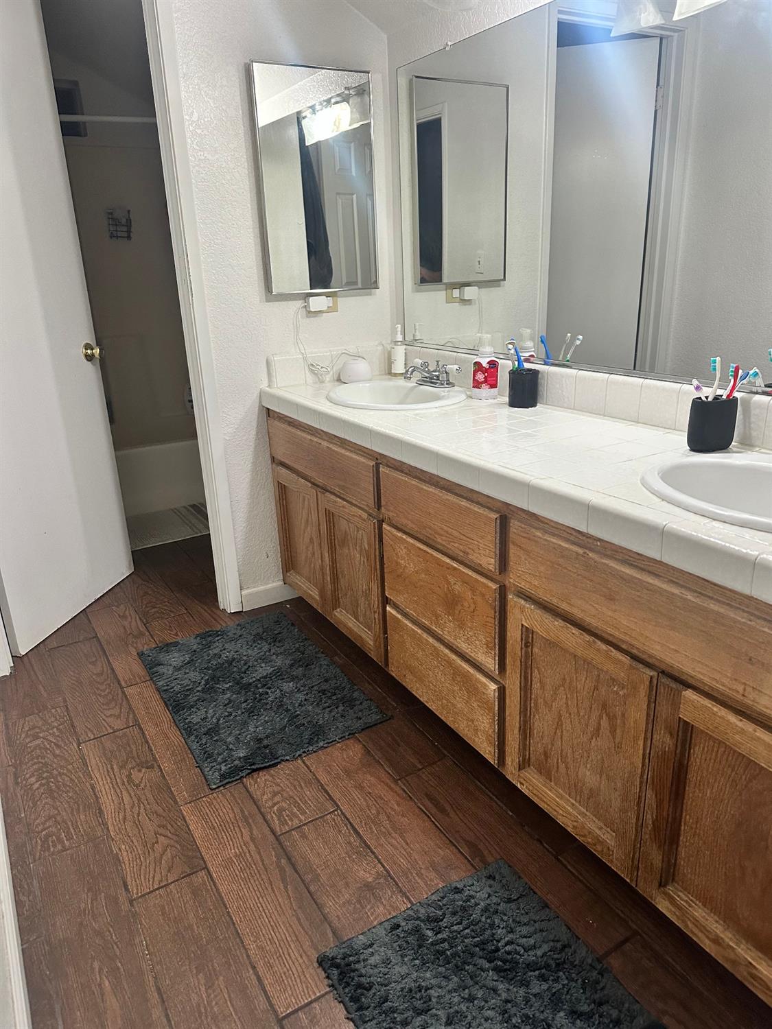 3608 Cassie Lane Ceres, CA 95307 - Photo 19 of 25 a bathroom with a sink and a mirror