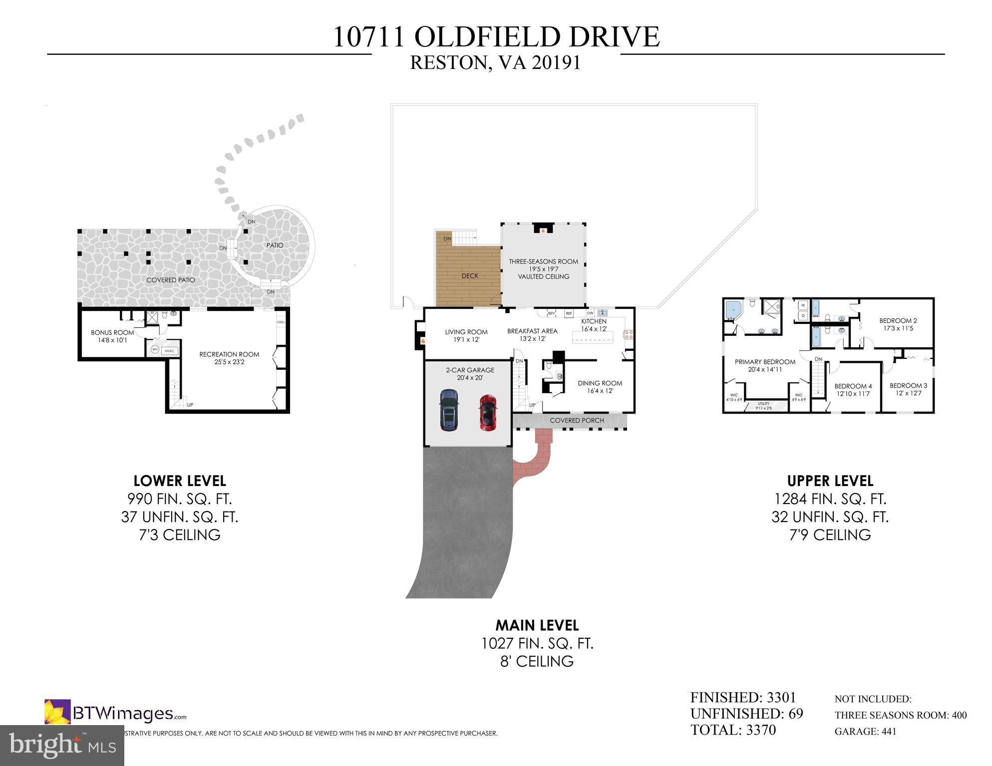 10711 Oldfield Drive Reston, VA 20191 - Photo 6 of 6 Floor Plans