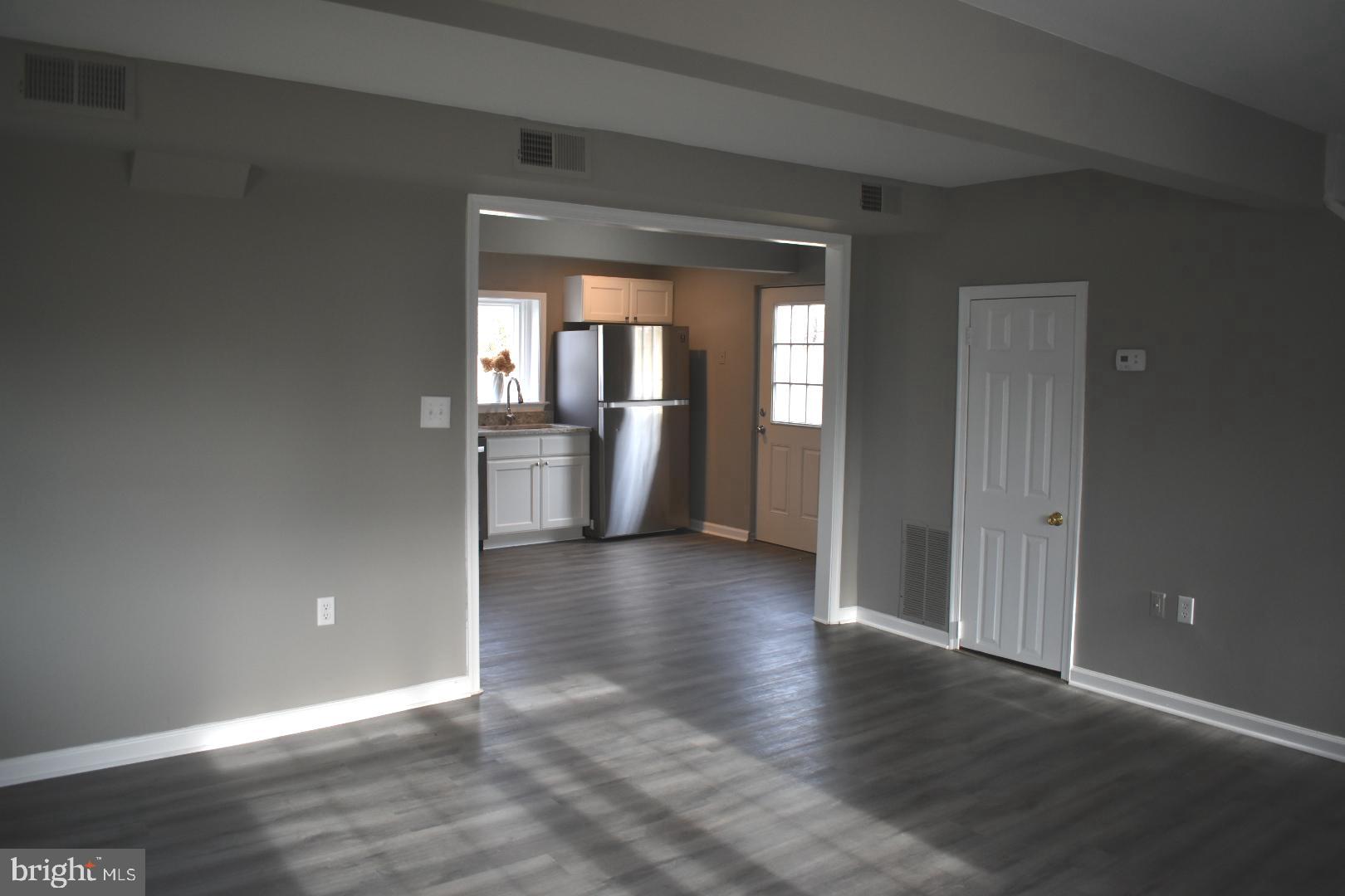 Living room open to kitchen