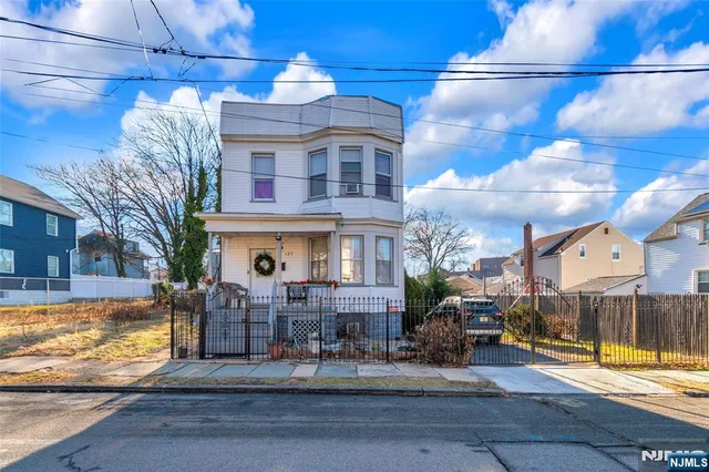a view of a building with a patio