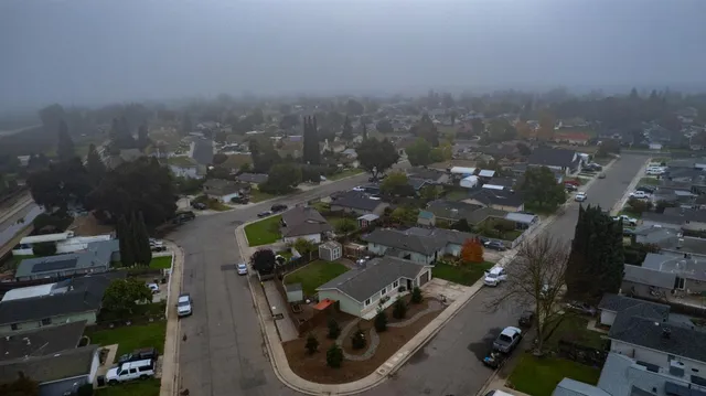 an aerial view of multiple house