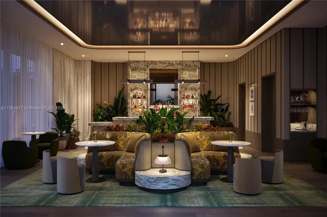 a view of outdoor space with seating area and trees