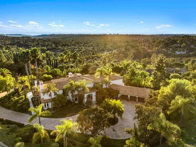 an aerial view of a swimming pool