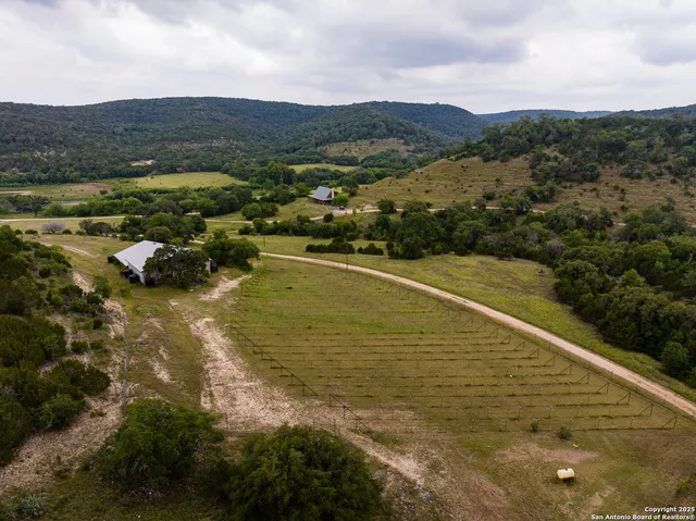 a view of an outdoor space and mountains