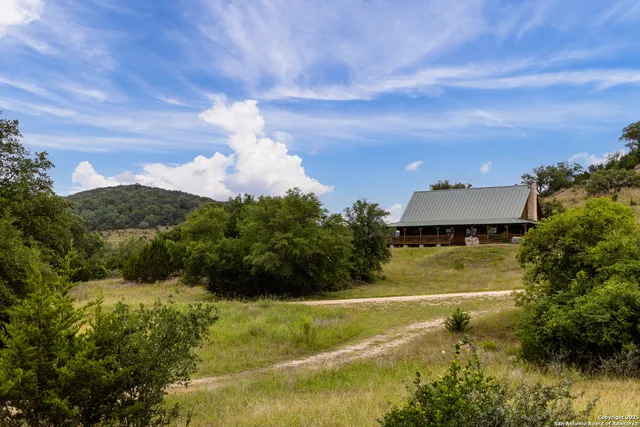 a view of a lake with a houses