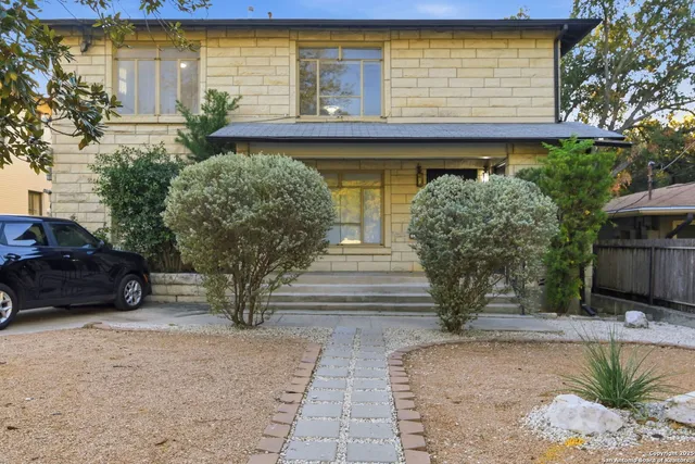 a view of a entryway door front of house